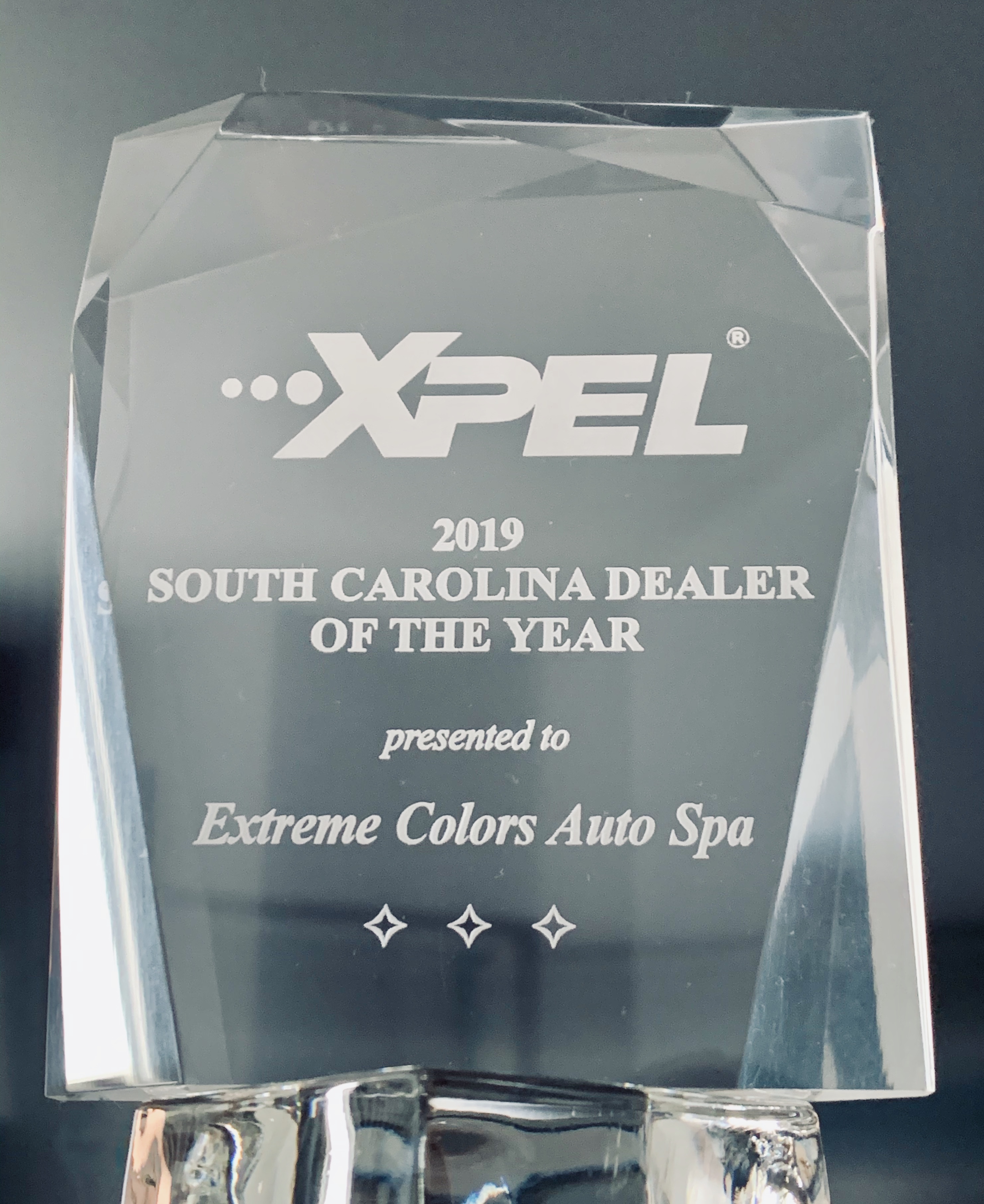 Extreme Colors Auto Spa Awarded SC Dealer of the Year by XPEL